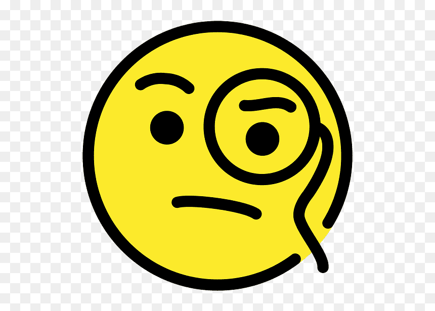 Face With Monocle Emoji Clipart - Tooth Vector, HD Png Download - nerd emoji png