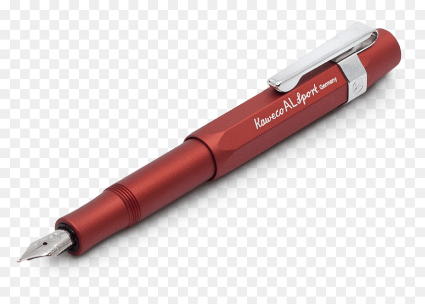 Kaweco Al Sport Fountain Pen In Deep Red - Writing, HD Png Download - ink pen png