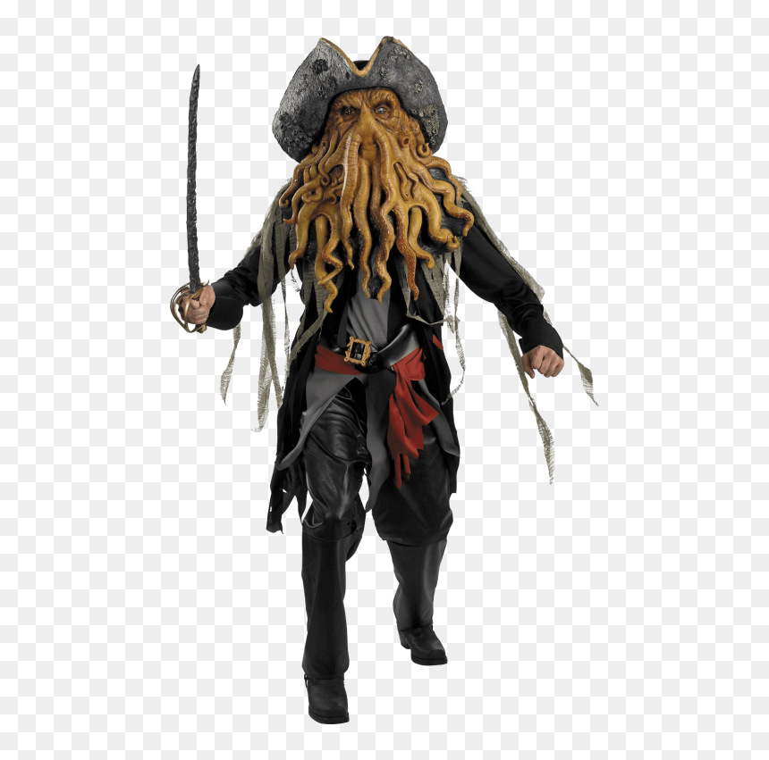 Download Pirate Png Images Background - Davy Jones Pirates Of The Caribbean Costume, Transparent Png - birrete png