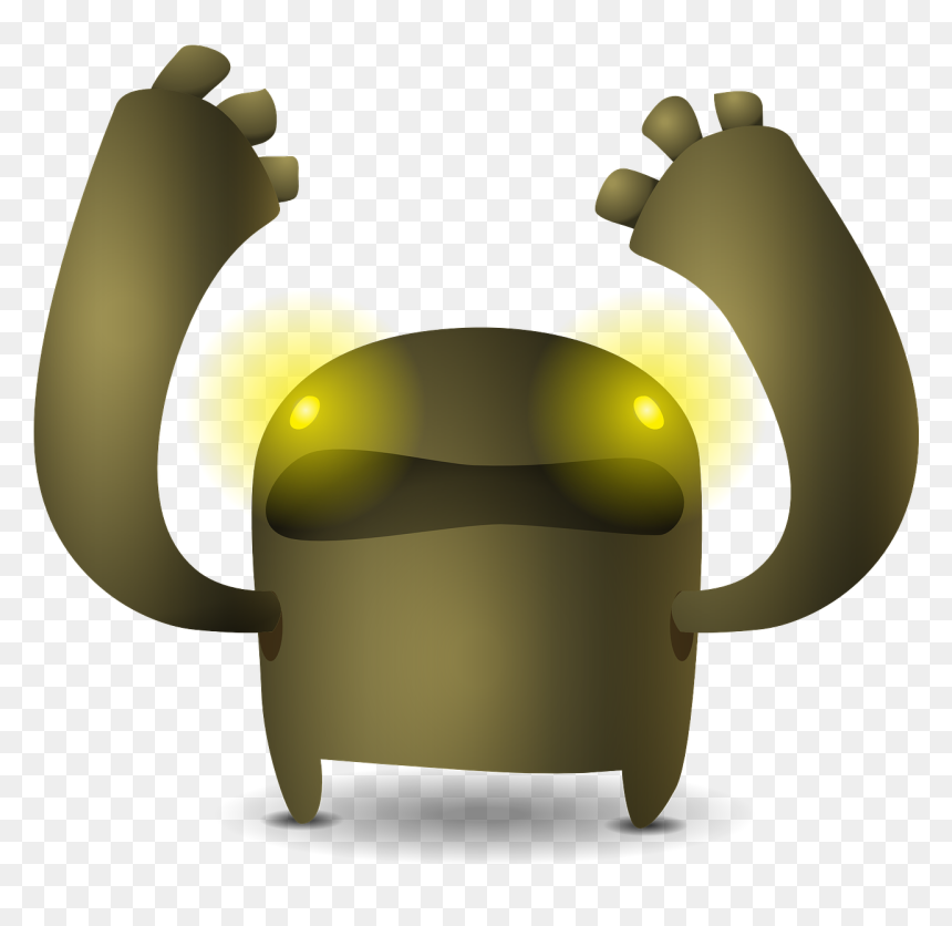 Monster Cartoon Robot, HD Png Download - robot arm png