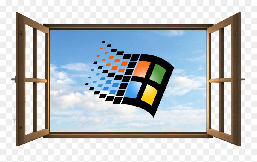 New Partnership With Windows On Windows - Window, HD Png Download - windows 98 logo png