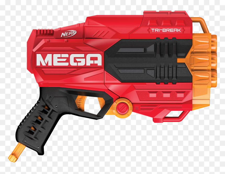 Nerf N-strike Elite Nerf Blaster Toy - Nerf Mega Tri Break, HD Png Download - nerf png