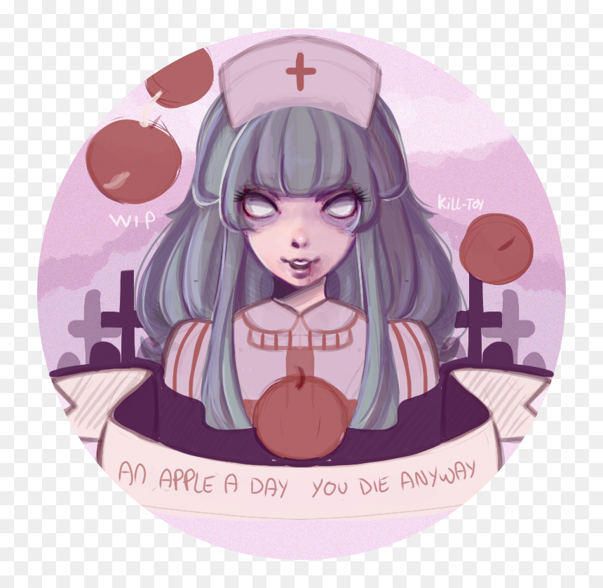 Wip Doodle Gurokawa Zombie Girl My Art Old Art - Cartoon, HD Png Download - zombie girl png