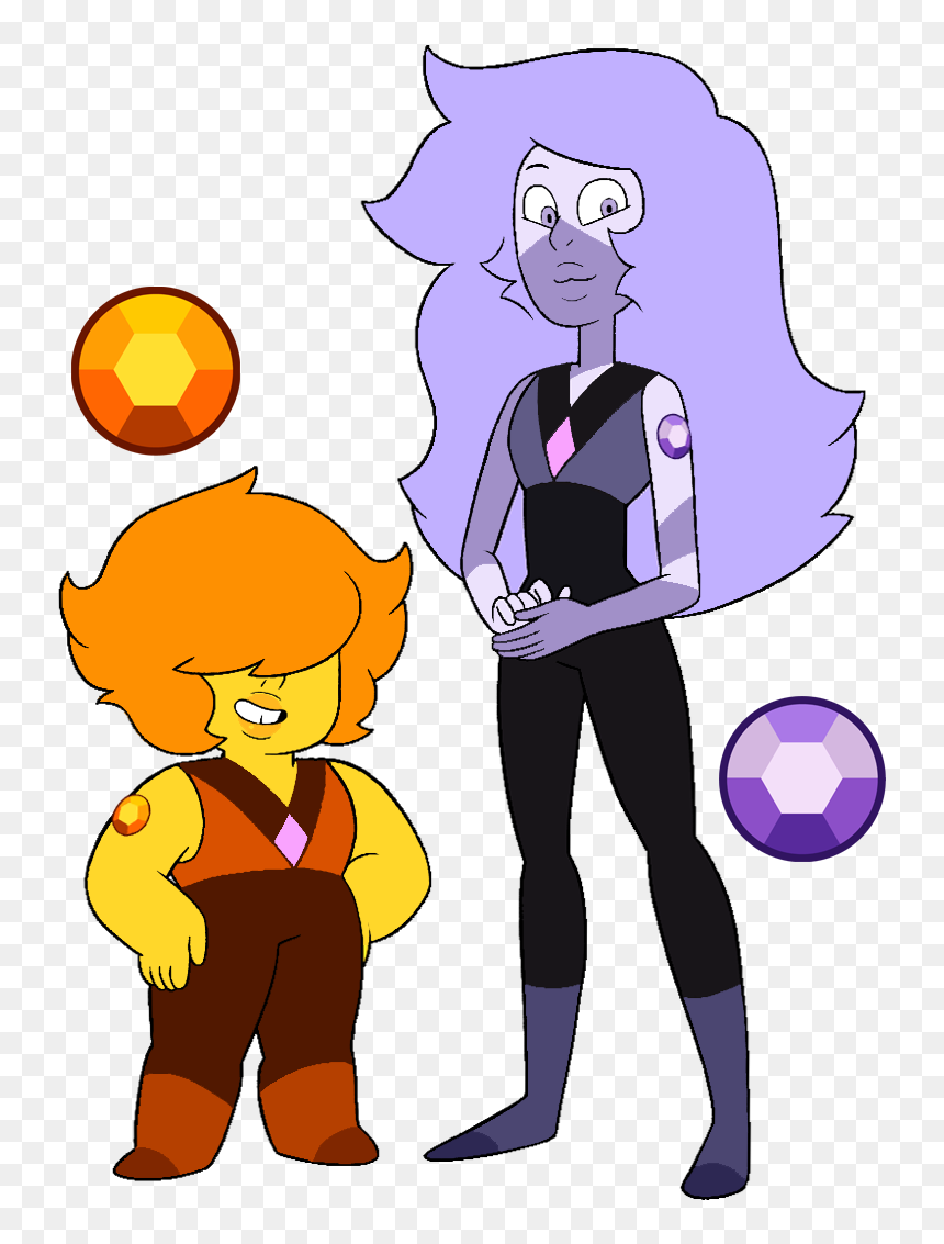 Kjd Madeira Citrine And Chevron Amethyst - Gemsonas De Steven Universe, HD Png Download - steven universe amethyst png
