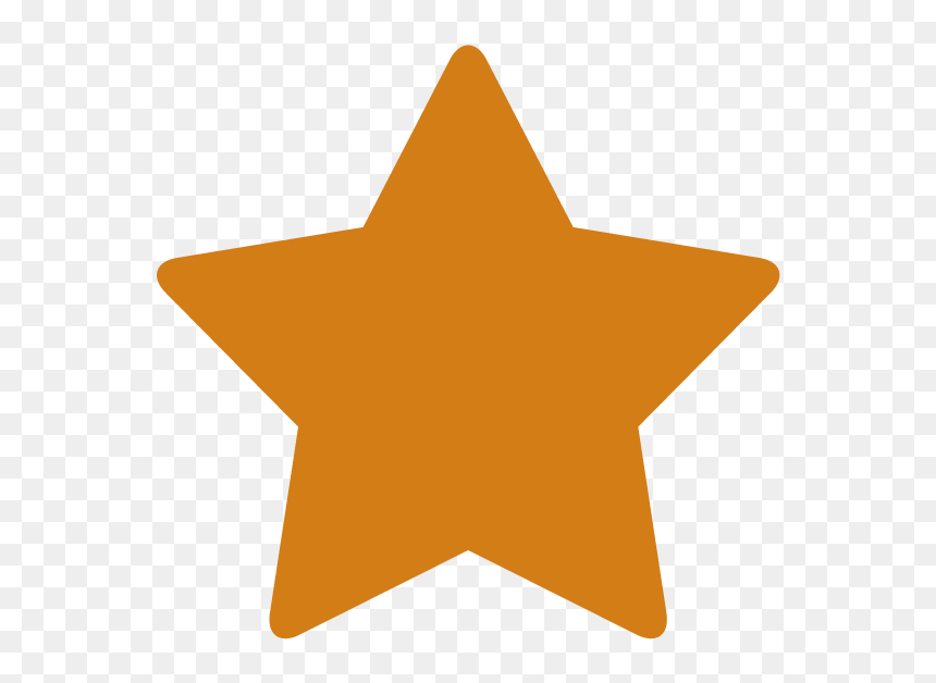 Gray Star Clipart, HD Png Download - rounded star png