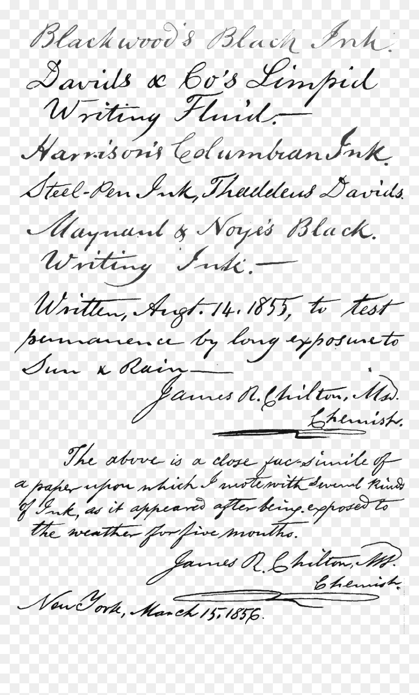 History Of Ink Endpiece - Handwriting, HD Png Download - ink pen png