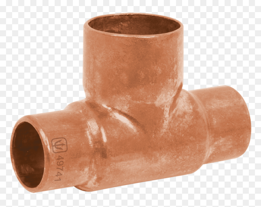 Tee De Cobre Con Reduccion, HD Png Download - metal pipe png