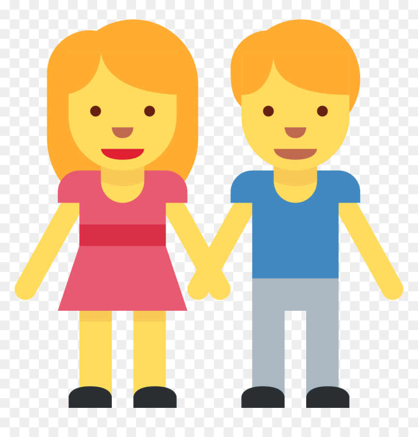 File - Twemoji2 1f46b - Svg - Emoji Hombre Y Mujer - People Holding Hands Emoji, HD Png Download - hombre png
