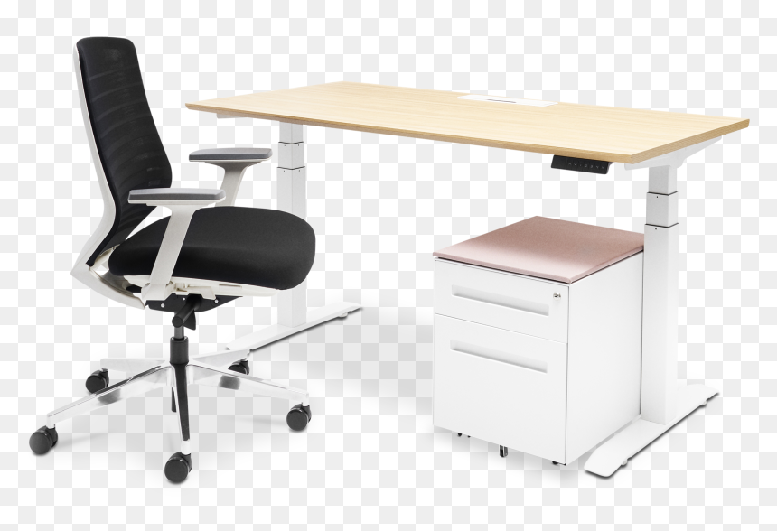 Bureau Standing Package - Office Furniture, HD Png Download - office chair png