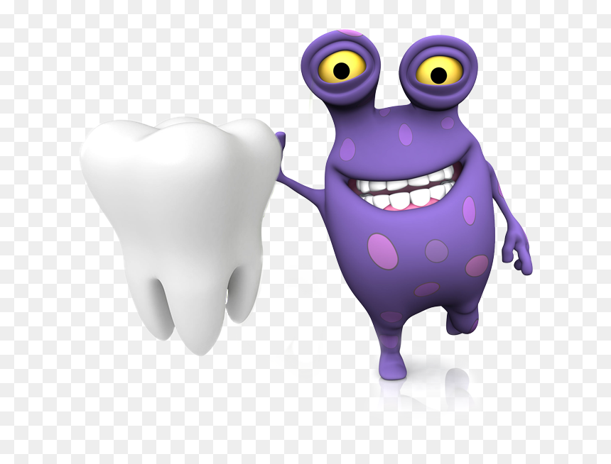 Purple Monster With Tooth - Cartoon, HD Png Download - monster teeth png