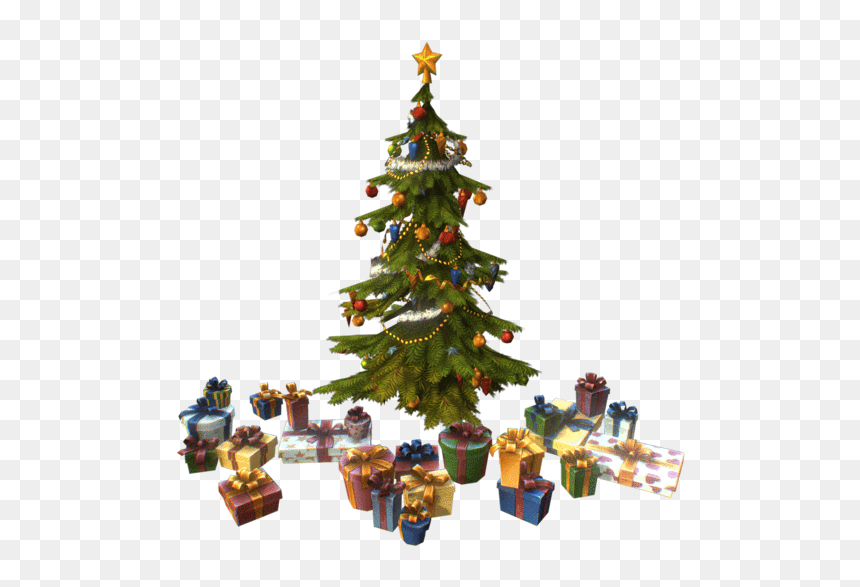 Christmas Tree, HD Png Download - christmas tree with presents png