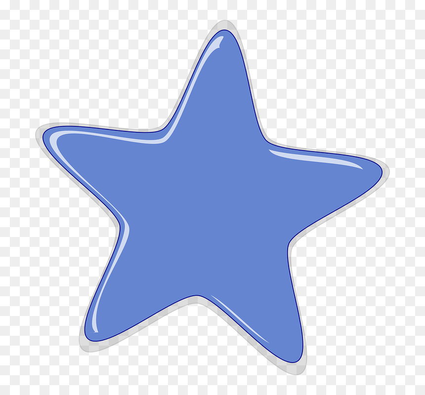 Purple Star Clip Art, HD Png Download - rounded star png