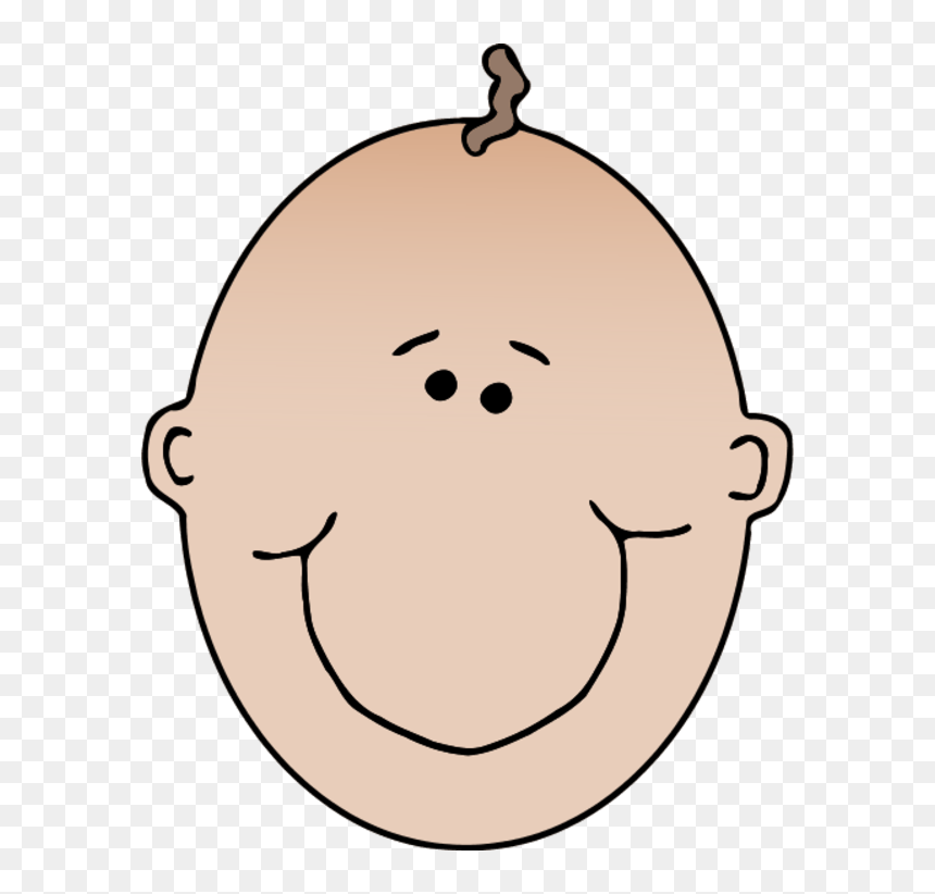 Baby Face Clipart, HD Png Download - bald head png