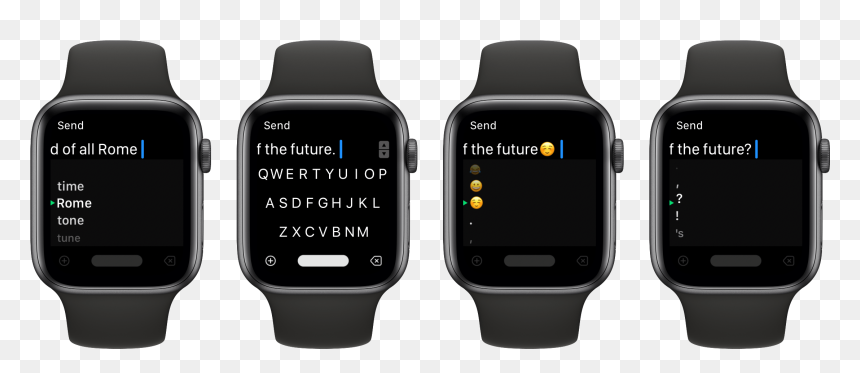 Choosing Alternate Words, Punctuation, Or Emoji Using - Apple Watch 3 Watch Faces, HD Png Download - clock emoji png