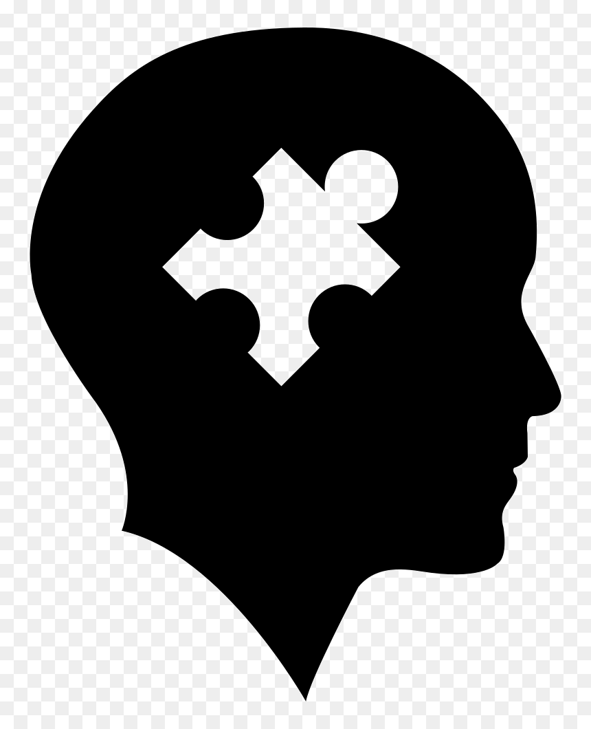 Bald Head With Puzzle Piece Comments - Puzzle Piece In Head, HD Png Download - bald head png