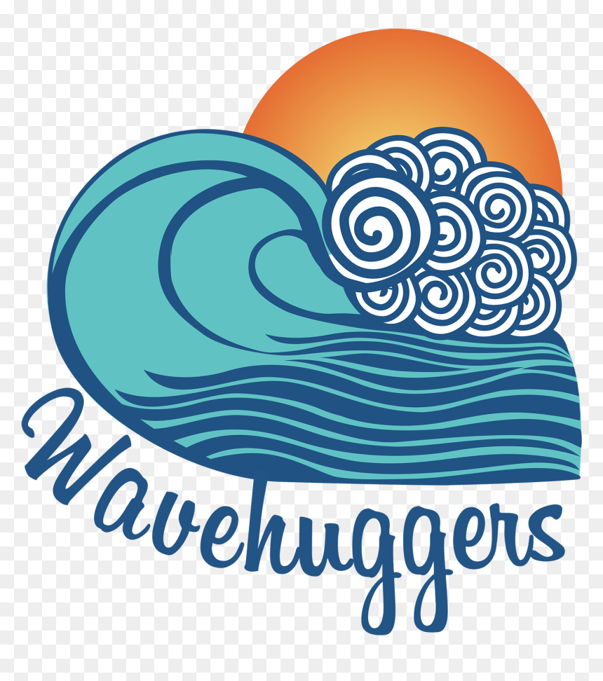 Wavehuggers - Waves Surfing Clip Art, HD Png Download - beach waves png