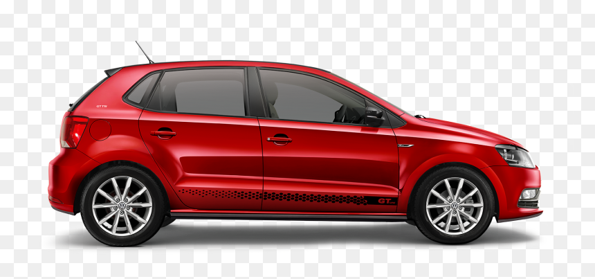 Polo Car White Colour, HD Png Download - car side view png
