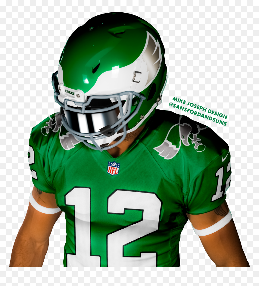 K Von Wallace Eagles Uniform, HD Png Download - eagles helmet png