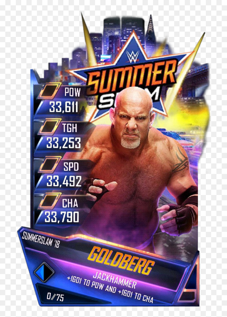 Goldberg S4 21 Summerslam18 - Wwe Supercard Summerslam 18 Cards, HD Png Download - goldberg png