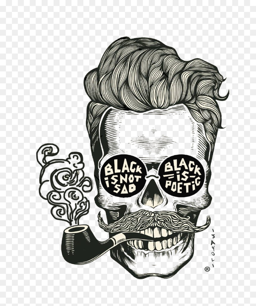 Skull Silhouette, HD Png Download - hipster arrow png