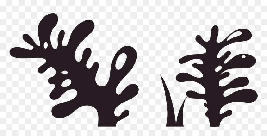 Sea Plants Vector Png, Transparent Png - plant silhouette png