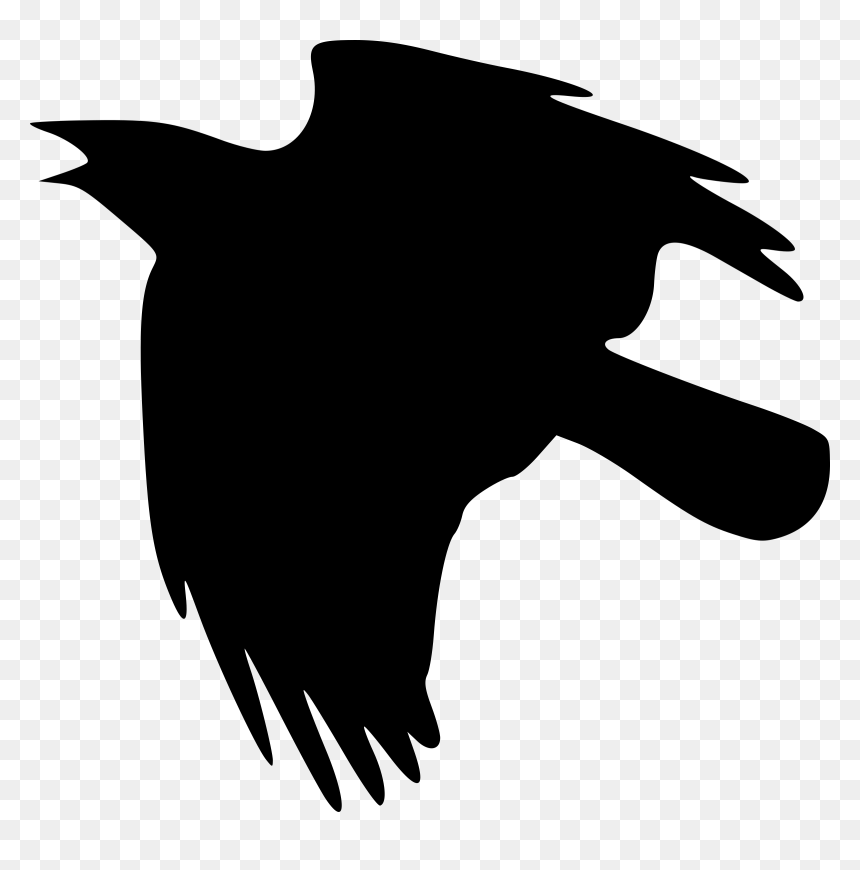 Crow Silhouette Flying Up Svg Clip Arts - Crow Clip Art, HD Png Download - crow silhouette png