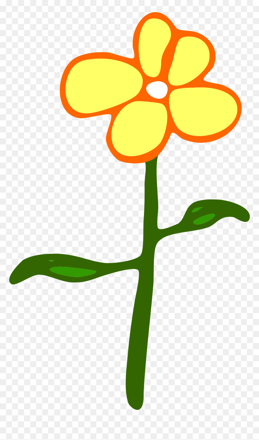 Flower Cartoon Yellow Clip Art - Transparent Flowers Cartoon Png ...