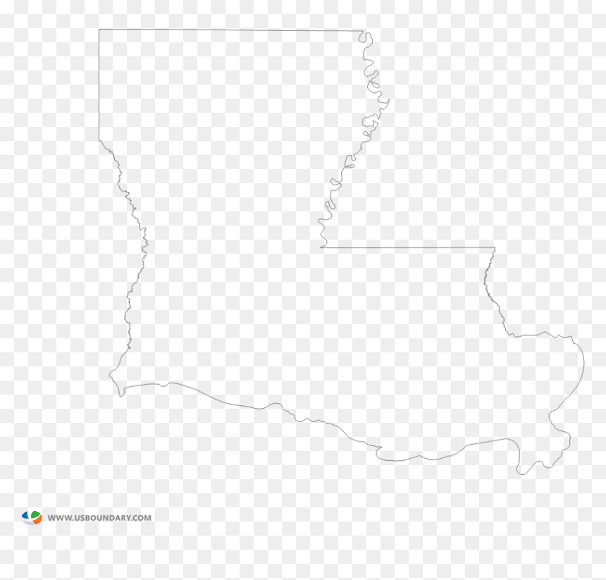 Map Bnhspine Com Related - Drawing, HD Png Download - louisiana outline png