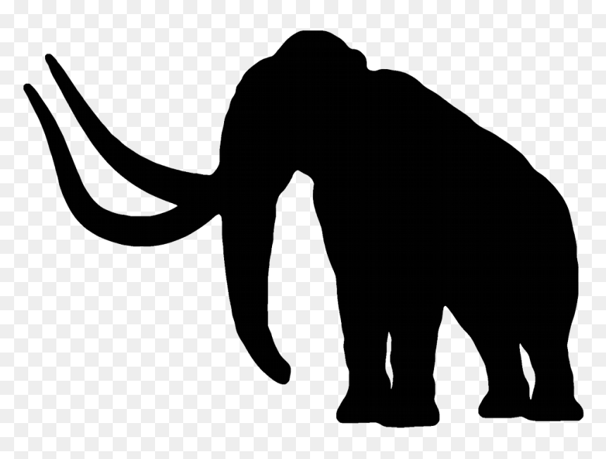 Elephant Silhouette Png - Woolly Mammoth Silhouette Png, Transparent Png - elephant silhouette png