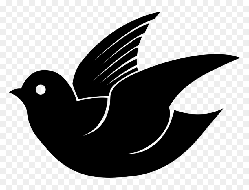 Dove Silhouette, HD Png Download - crow silhouette png