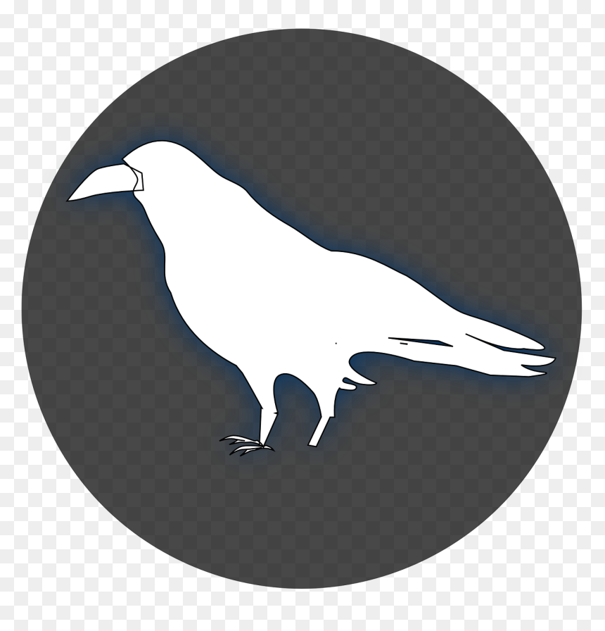 Raven Clip Art White, HD Png Download - crow silhouette png