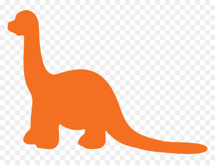 Free Transparent Dinosaur Clipart Orange, HD Png Download - dinosaur silhouette png