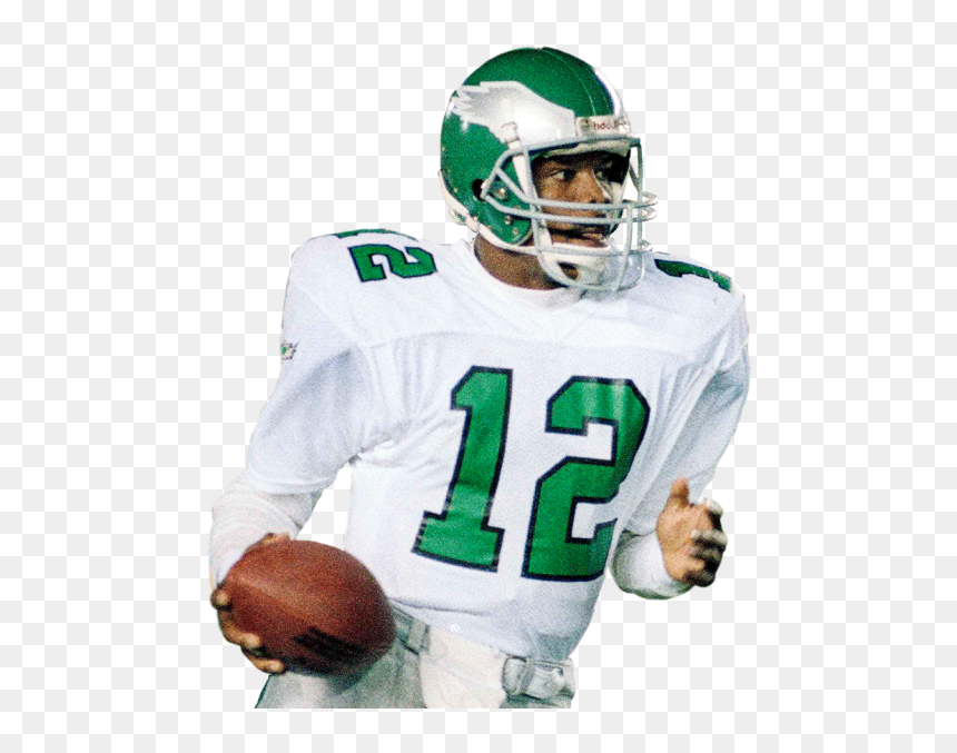 Cunningham Absorbs Hit, Throws Td - Eagles Quarterback Stretch Arm Strong, HD Png Download - eagles helmet png