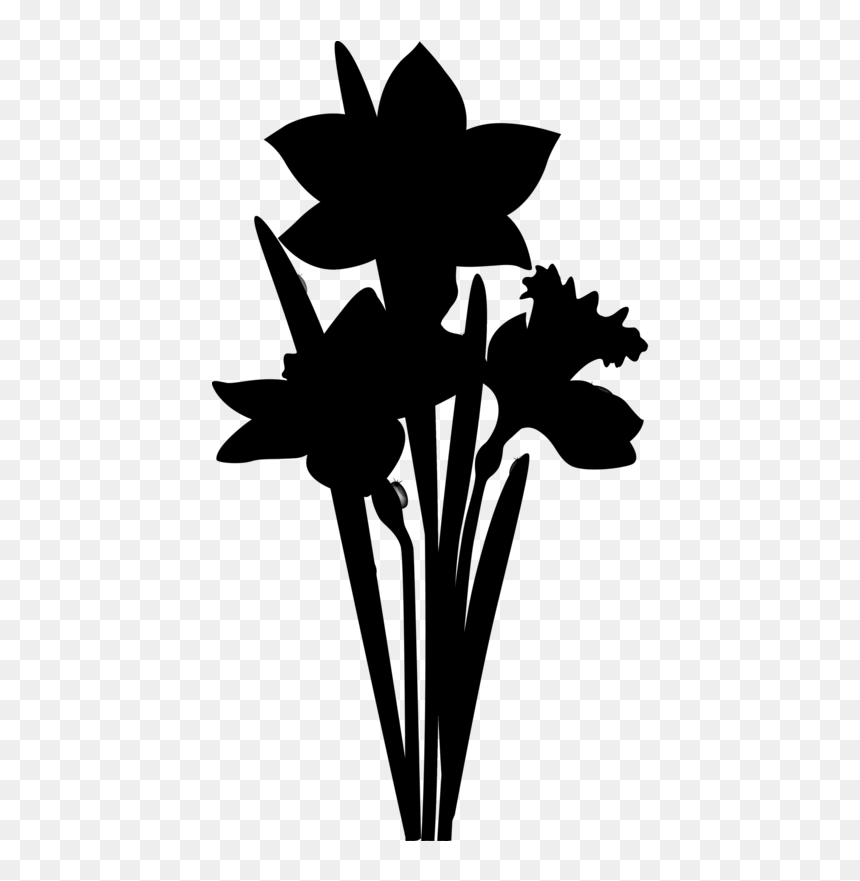 Flower Clip Art Leaf Plant Stem Silhouette, HD Png Download - plant silhouette png