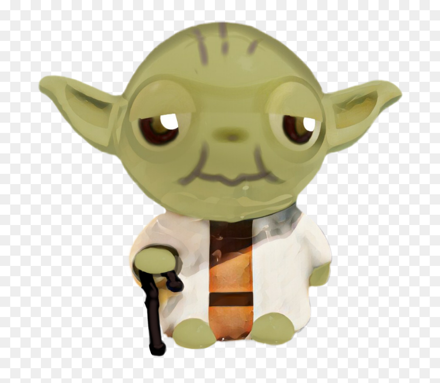Yoda Cute Starwars Maytheforcebewithyou - Figurine, HD Png Download - starwars png