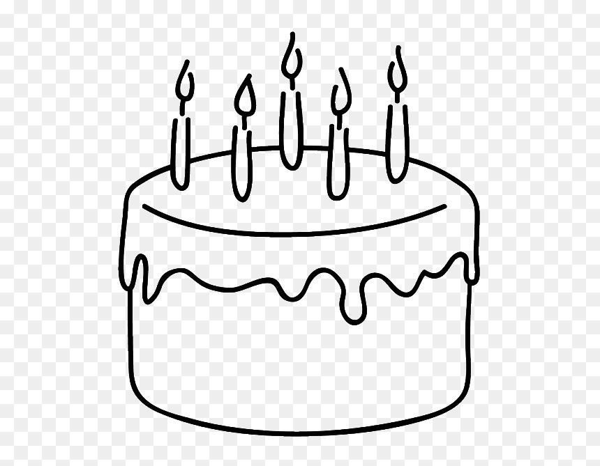 Free Birthday Cake Drawing, Download Free Clip Art, - Birthday Cake Easy Drawing, HD Png Download - mike tyson tattoo png