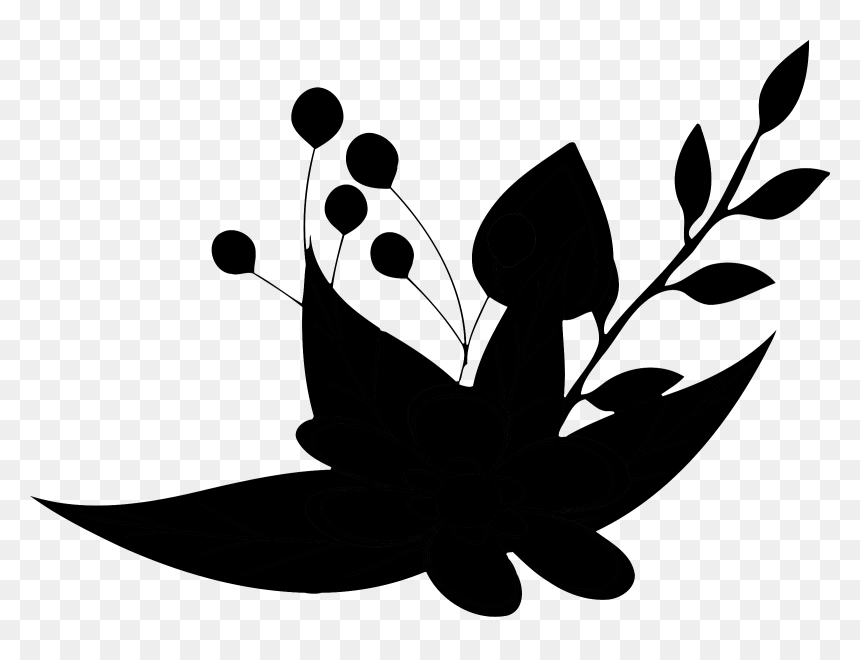 Clip Art Silhouette Leaf Tree Flowering Plant - Emblem, HD Png Download - plant silhouette png