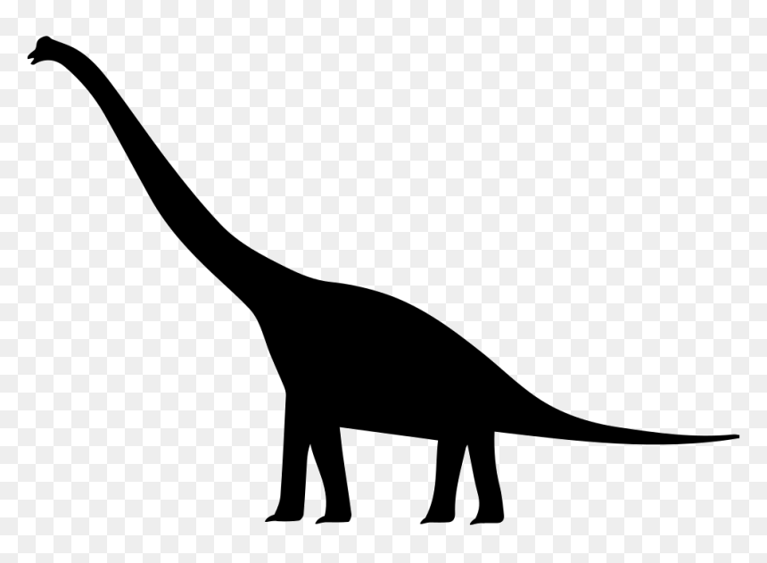 Dinosaur Shape Of Brachiosaurus Comments - Brachiosaurus Silhouette, HD Png Download - dinosaur silhouette png