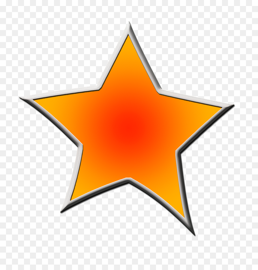 Clipart Stars Orange - Clip Art, HD Png Download - rounded star png