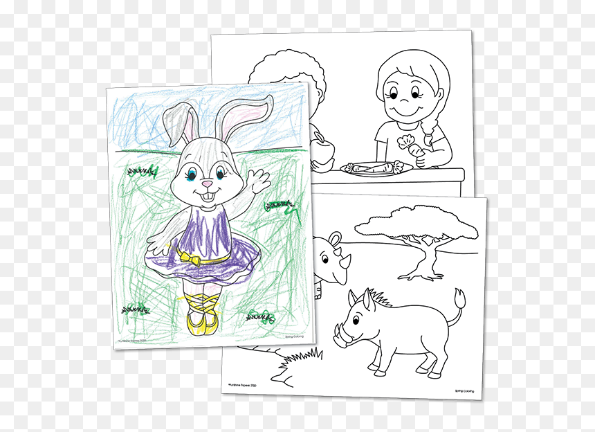 Cartoon, HD Png Download - coloring pages png