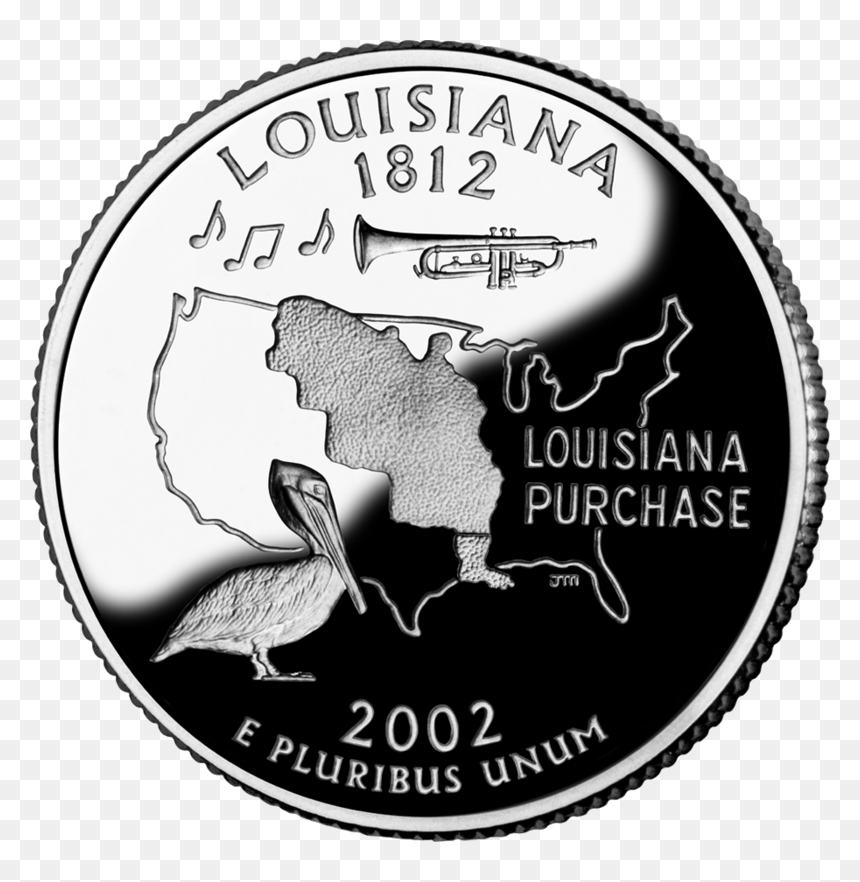 Louisiana - Louisiana State Quarter, HD Png Download - louisiana outline png