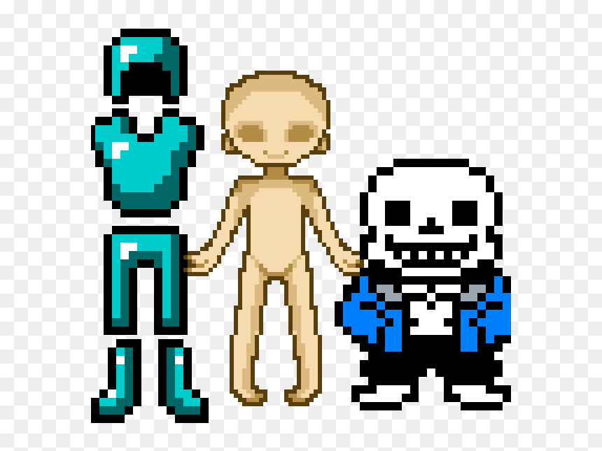 Random Image From User - Creepy Scary Pixel Art, HD Png Download - sans head png