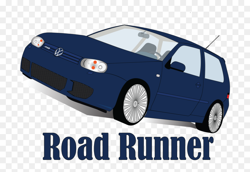 Road Runner Illustration Design - Volkswagen R32, HD Png Download - road runner png