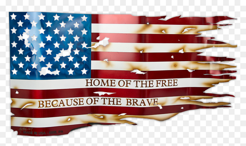 Home Of The Free Because Of The Brave American Flag - Home Of The Free Because Of The Brave Flag, HD Png Download - american flag banner png