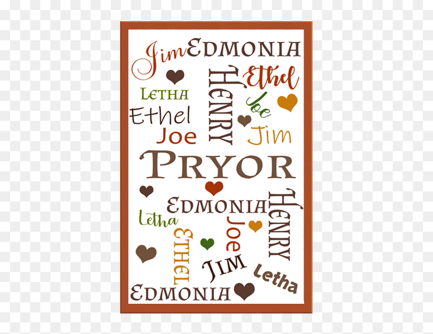 Illustration, HD Png Download - family word art png