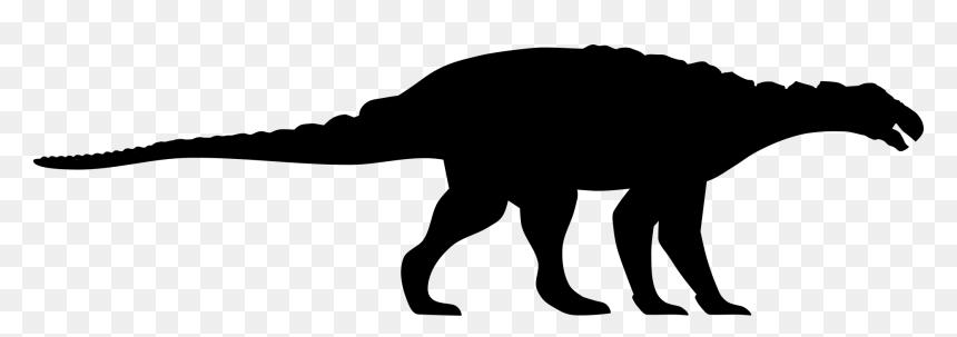 Silhouette, HD Png Download - dinosaur silhouette png
