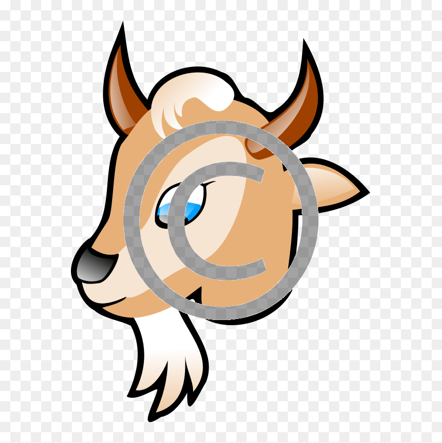 Goat Clip Art, HD Png Download - goat head png