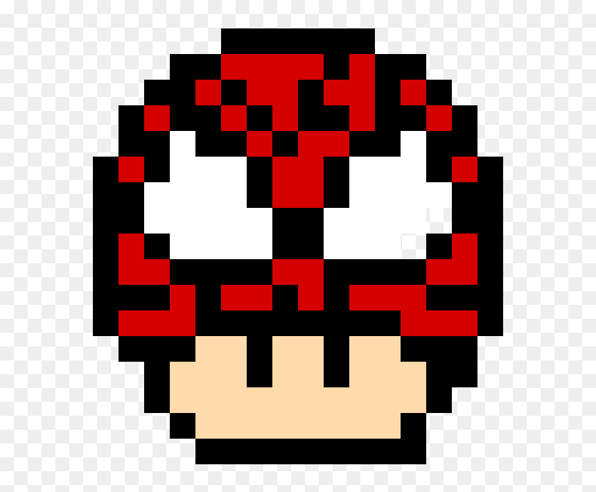 Transparent Spiderman Symbol Png - 8 Bit Mushroom Mario Png, Png Download - mario pipe png