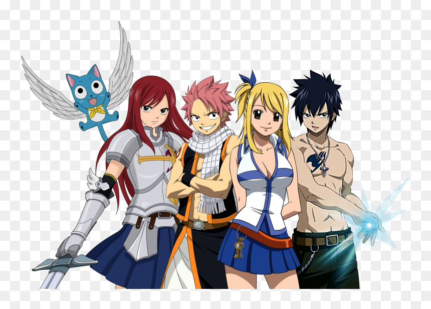 Download Fairy Tail Png Free Download For Designing - Fairy Tail Natsu Lucy Gray, Transparent Png - tail png