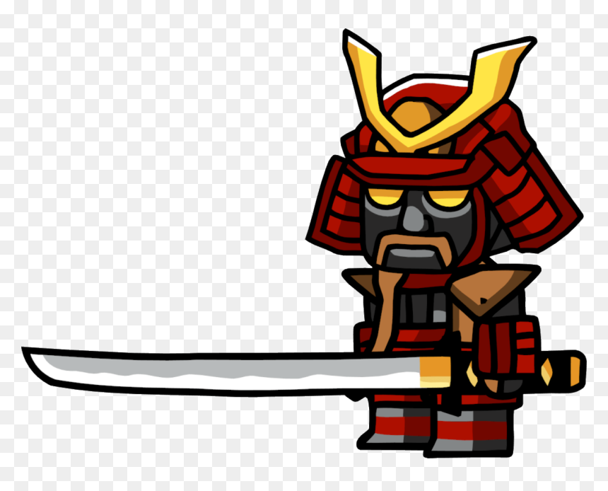 Scribblenauts Samurai Clip Arts - Transparent Samurai Clipart, HD Png Download - samurai helmet png